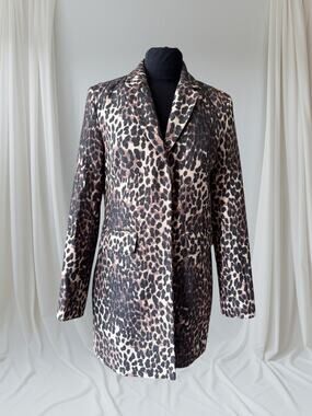Leopard Print Statement Coat, M